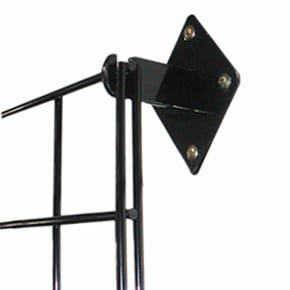 Support mural 3” pour grille et slatgrille - Base, connecteur & support mural - Mobico Canada