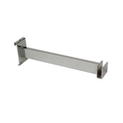 Support 12” pour pôle rectangulaire 1/2" x 1 - 1/2", chrome - Accessoires pour grille - Mobico Canada