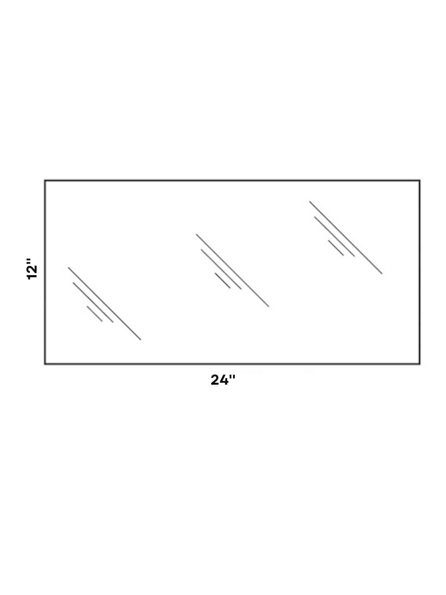 Tablette en verre trempé 12" x 24" x 5mm - Tablette - Mobico Canada