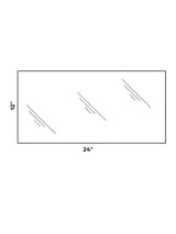 Tablette en verre trempé 12" x 24" x 5mm