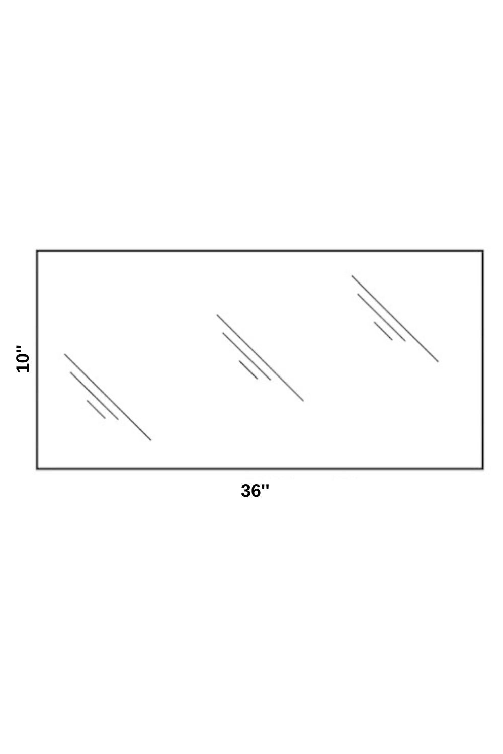 Tablette en verre trempé 10" x 36" x 5mm - Tablette - Mobico Canada