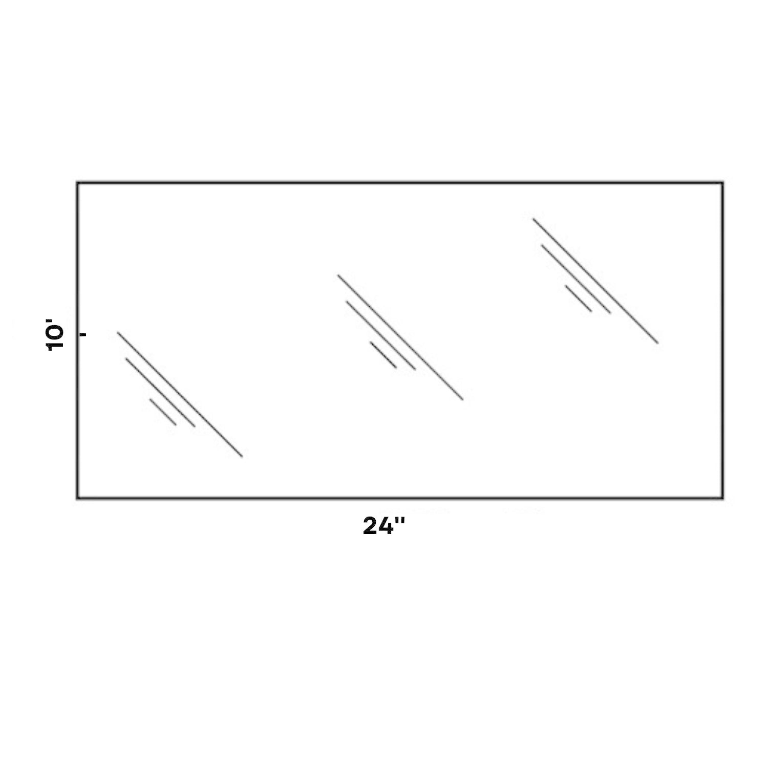 Tablette verre trempé 10" X 24", 5mm - Tablette - Mobico Canada