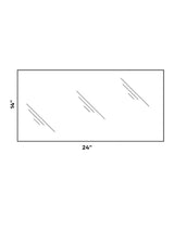 14" X 24", 5mm tempered shelf glass 