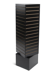 Tour pivotante en slatwall 12''x 12''x 54''H noir, blanc ou érable - Pharmacie - Mobico Canada