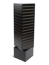 Tour pivotante en panneaux rainurés 12''x 12''x 54''H noir, blanc ou érable