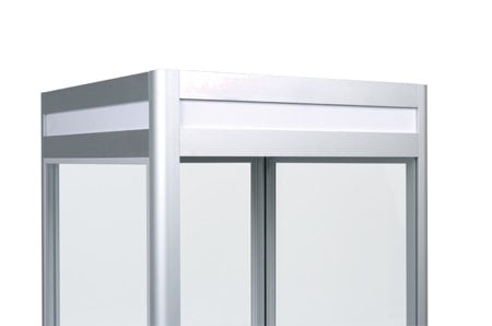 Tour vitrée 72" H aluminium - Comptoirs Vitrés - Mobico Canada