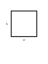 12" X 12", 5mm tempered shelf glass