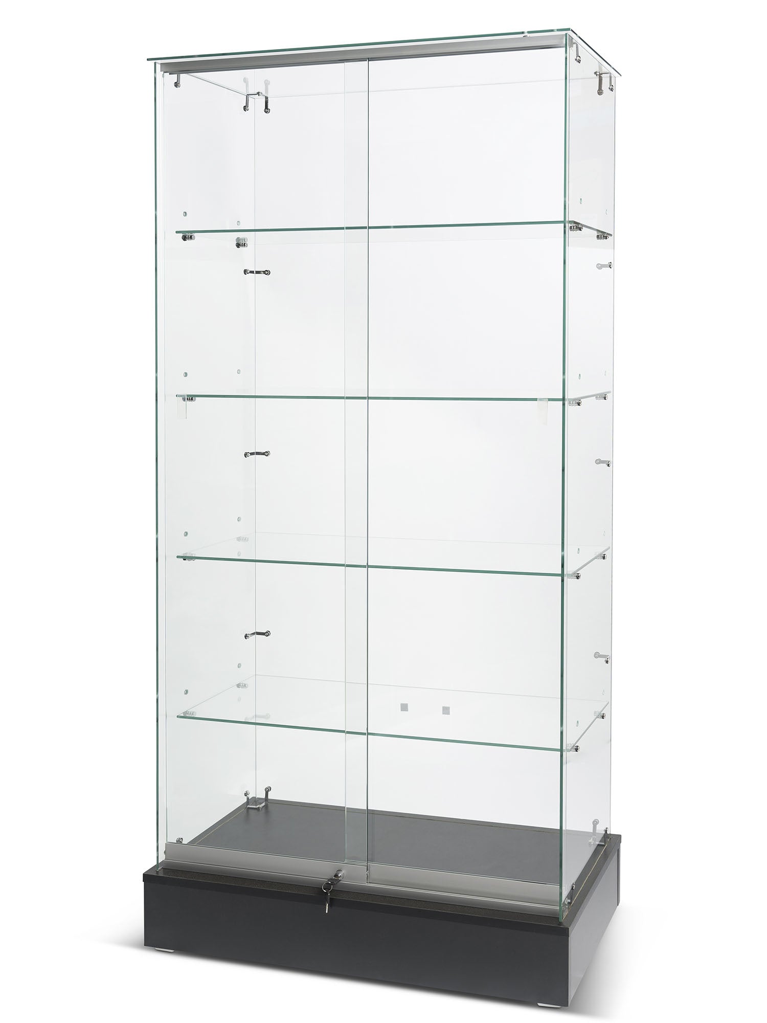 Vitrine murale en verre sur verre économique - 36"x16"x72"H - Comptoirs Vitrés - Mobico Canada