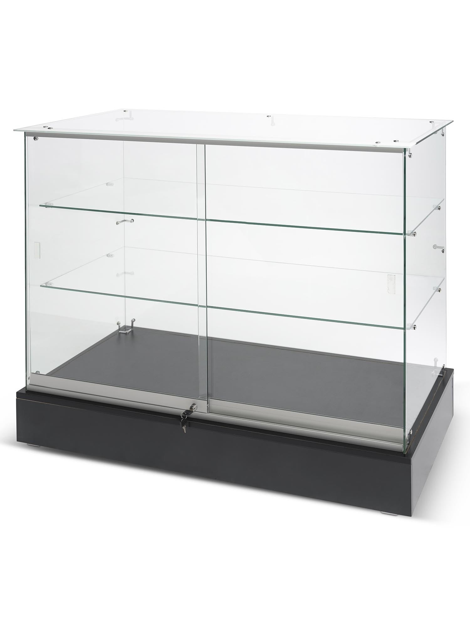 Comptoir vitré verre sur verre économique - 48"x20"x38"H - Comptoirs Vitrés - Mobico Canada